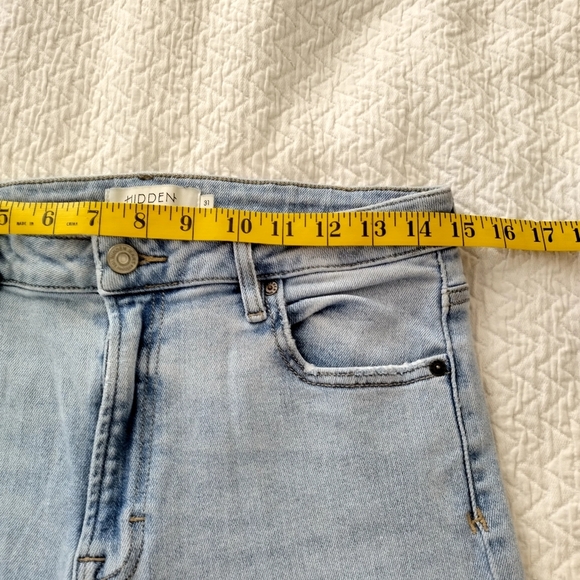 Hidden TRACEY MEDIUM WASH DISTRESSED STRETCH STRAIGHT JEAN Sz 31 - Picture 9 of 10